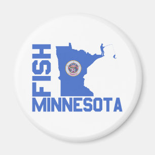 Fisch Minnesota Staat Kontur Magnet