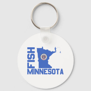 Fisch Minnesota Staat Kontur Schlüsselanhänger