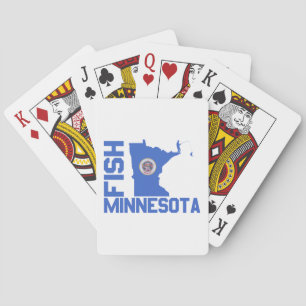 Fisch Minnesota Staat Kontur Spielkarten