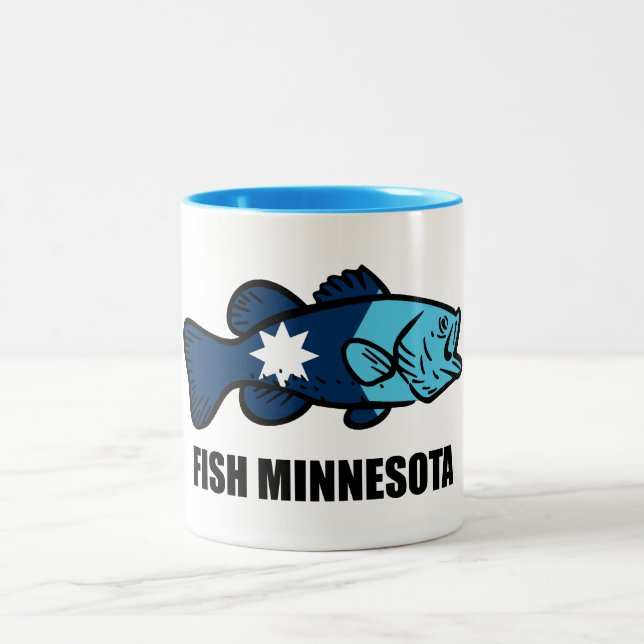 Fisch Minnesota Zweifarbige Tasse (Mittel)