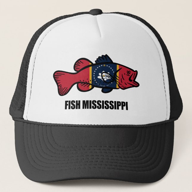 Fisch Mississippi Truckerkappe (Vorderseite)