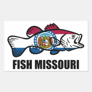 Fisch Missouri Rechteckiger Aufkleber