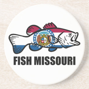 Fisch Missouri Sandstein Untersetzer