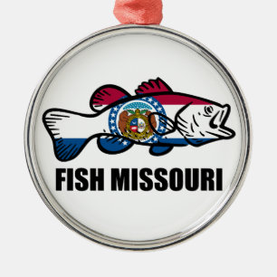 Fisch Missouri Silbernes Ornament