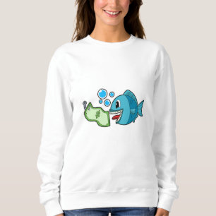 Fisch mit Banknote Sweatshirt