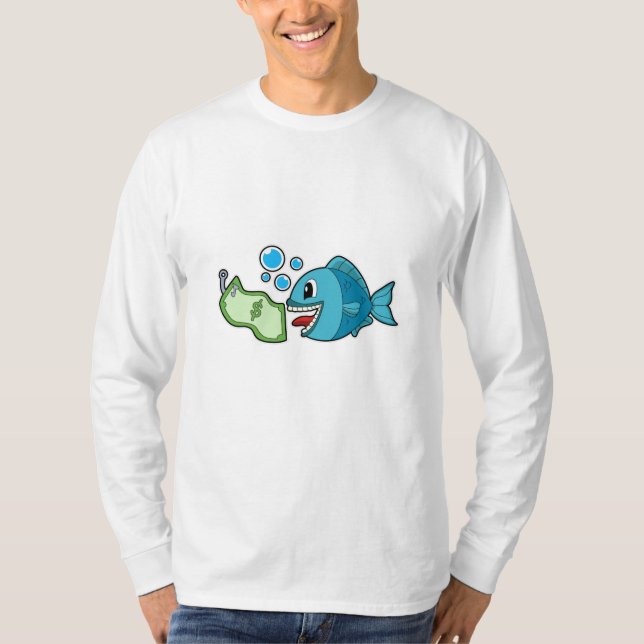 Fisch mit Banknote T-Shirt (Vorderseite)