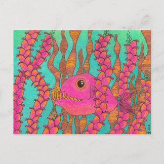 Fisch mit den Großen Zähnen! Postkarte