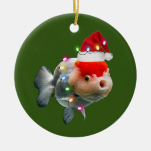 Fisch mit Hutlicht Weihnachten Keramik Ornament