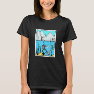 Fisch Mit Metalldetektor Lustiger Angel Schatz Hu T-Shirt