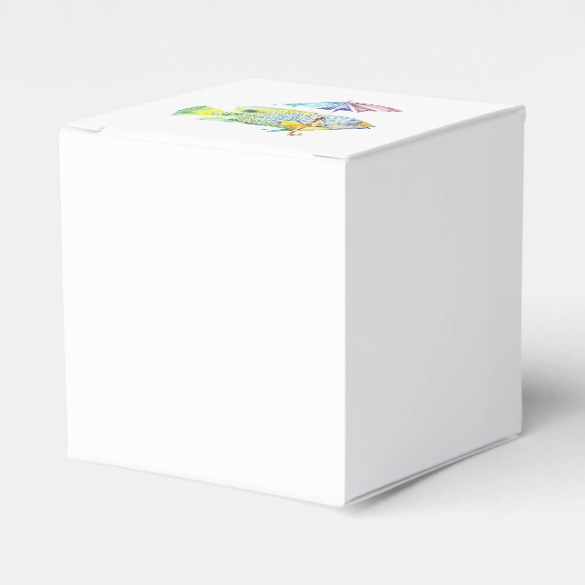 Fisch mit Regenschirm Geschenkschachtel (Vorderseite)