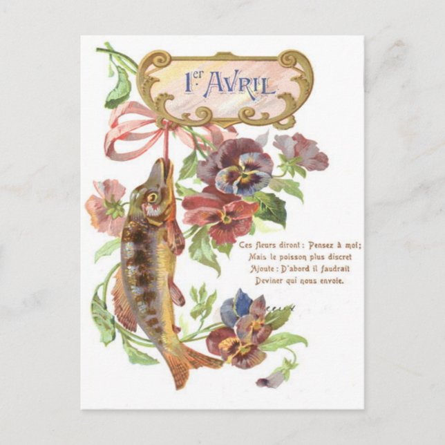 Fisch Morgenröte Postkarte (Vorderseite)