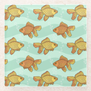 Fisch-Muster Glasuntersetzer