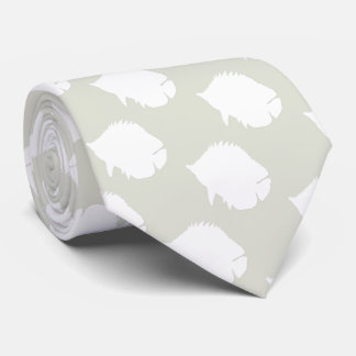 Fisch Muster Neck Tie Pale Sage Green Krawatte