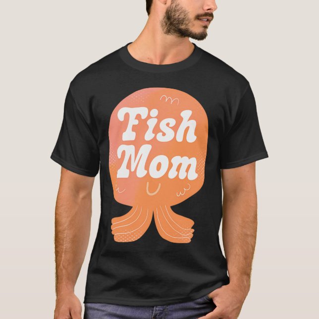 Fisch-Mutter-Abzeichen (Orange) T-Shirt (Vorderseite)