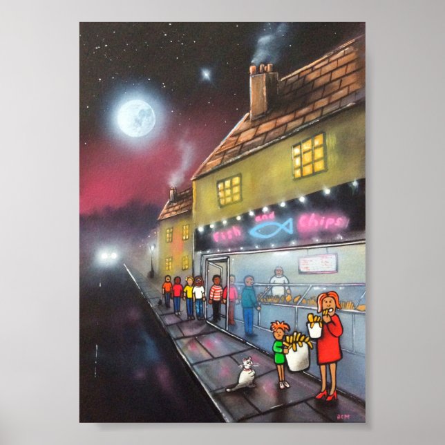 Fisch "n Chips Poster (Vorne)