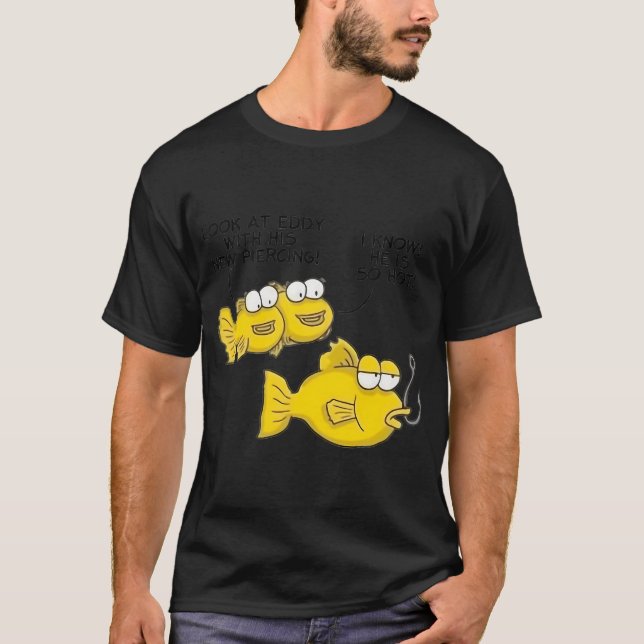 Fisch neues Piercing-Design T-Shirt (Vorderseite)