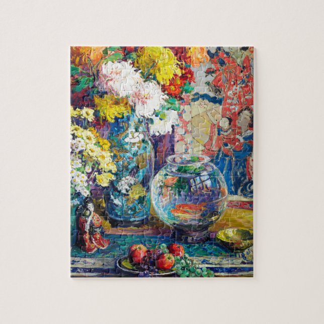 Fisch, Obst und Blume von Kathryn Evelyn Cherr Puzzle (Vertikal)