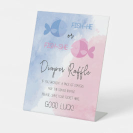 Fisch oder Fisch, für den sie das Lotteriezeichen  Sockelschild