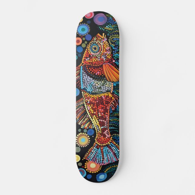 Fisch - Origineller Stil - Skateboard Deck (Vorderseite)