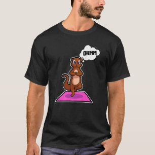 Fisch Otter Yoga Posen Sport Gymnastik Ohm Heartbe T-Shirt