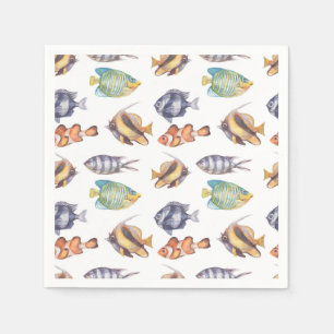 Fisch Papier Servietten, Unterwasser Partyartikel Serviette