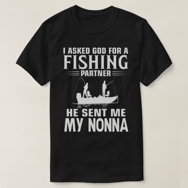 Fisch-Partner hat er mir mein NONNA geschickt T-Shirt (Design vorne)