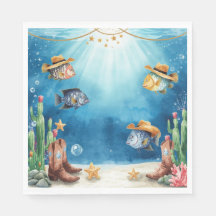 Fisch-Party-Texas-thematisierte Serviette