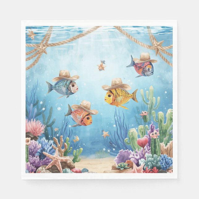 Fisch-Party-Texas-themen Serviette (Vorderseite)