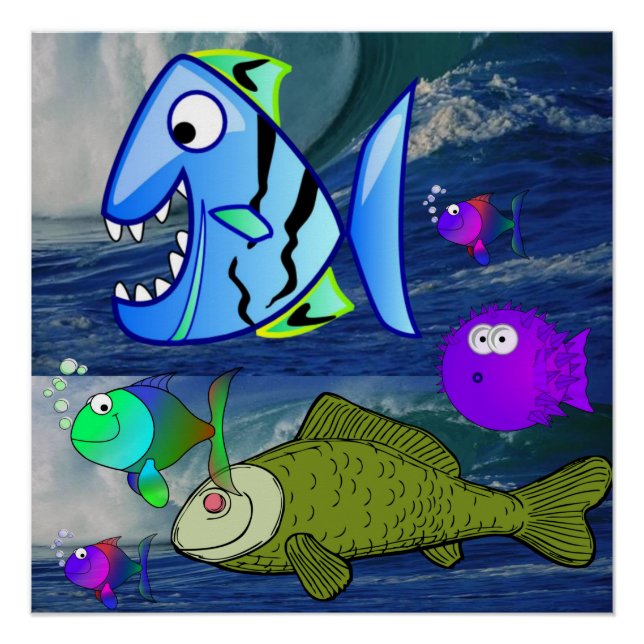 Fisch Poster Strandhaus Poster (Vorderseite)