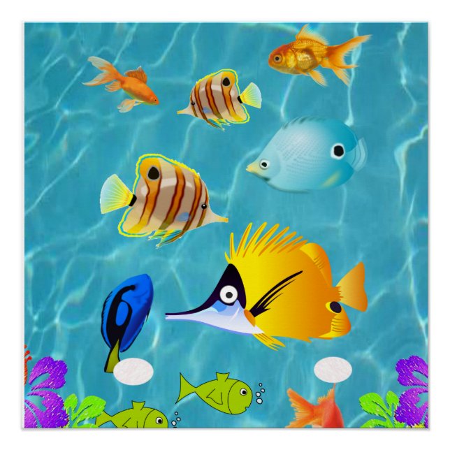 Fisch Poster Strandhaus Poster (Vorderseite)