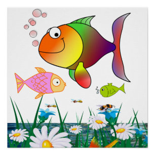 Fisch Poster Strandhaus Poster