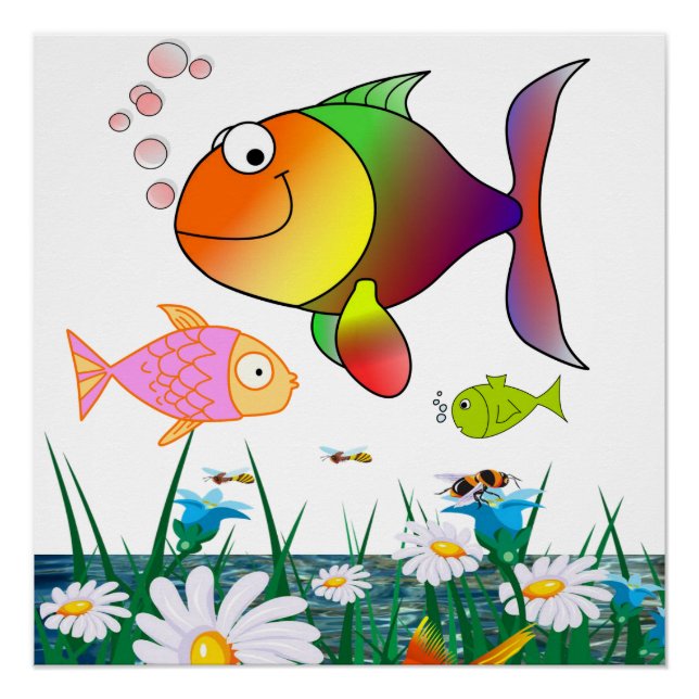 Fisch Poster Strandhaus Poster (Vorderseite)