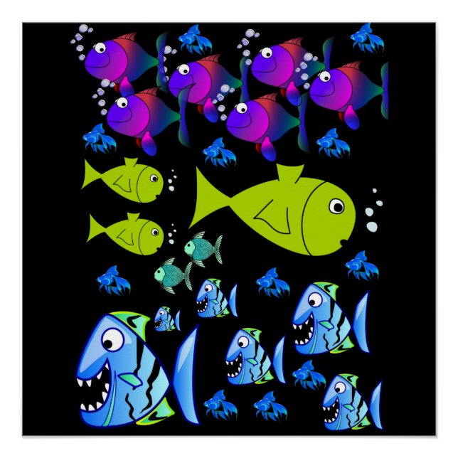 Fisch Poster Strandhaus Poster (Vorderseite)