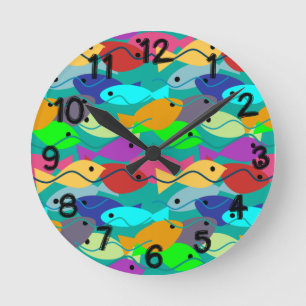 Fisch Runde Wanduhr