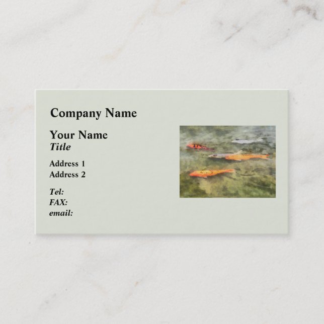 Fisch - Schule Koi': Visitenkarte (Vorderseite)