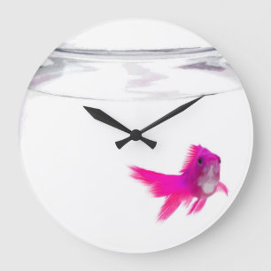 Fisch-Schüssel-Uhr Große Wanduhr