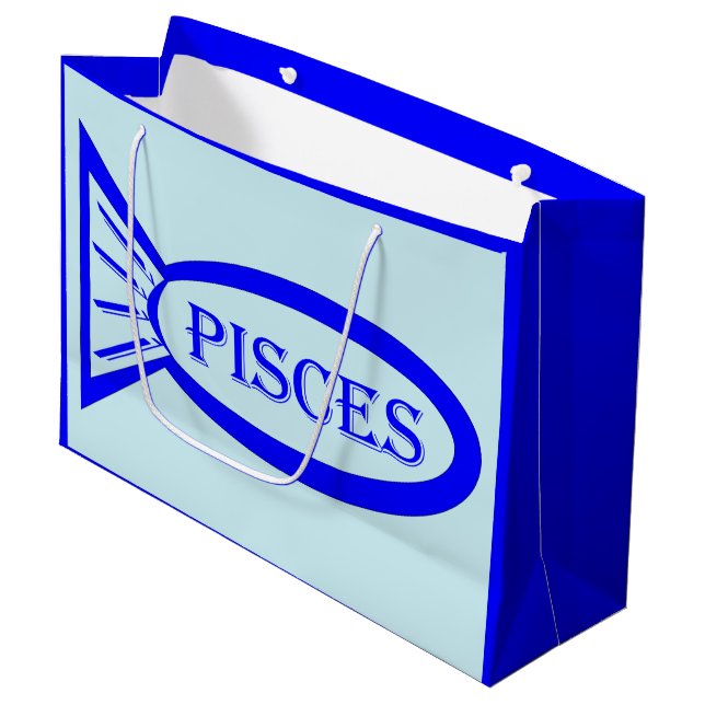 Fisch Sign Star Fish Custom Gift Bag Große Geschenktüte (Vorderseite Schrägansicht)