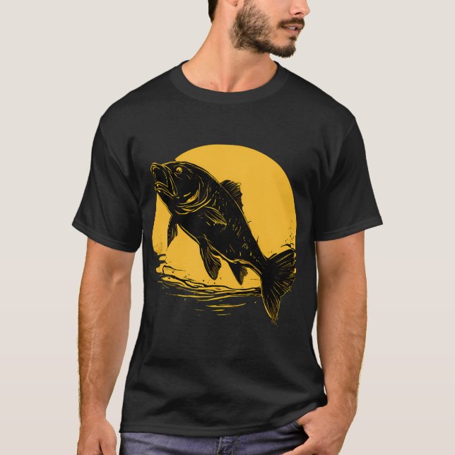 Fisch-Silhouette T-Shirt (Vorderseite)