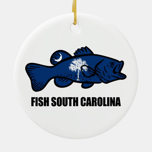 Fisch South Carolina Keramik Ornament (Hinten)