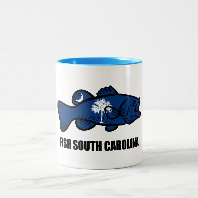 Fisch South Carolina Zweifarbige Tasse (Mittel)