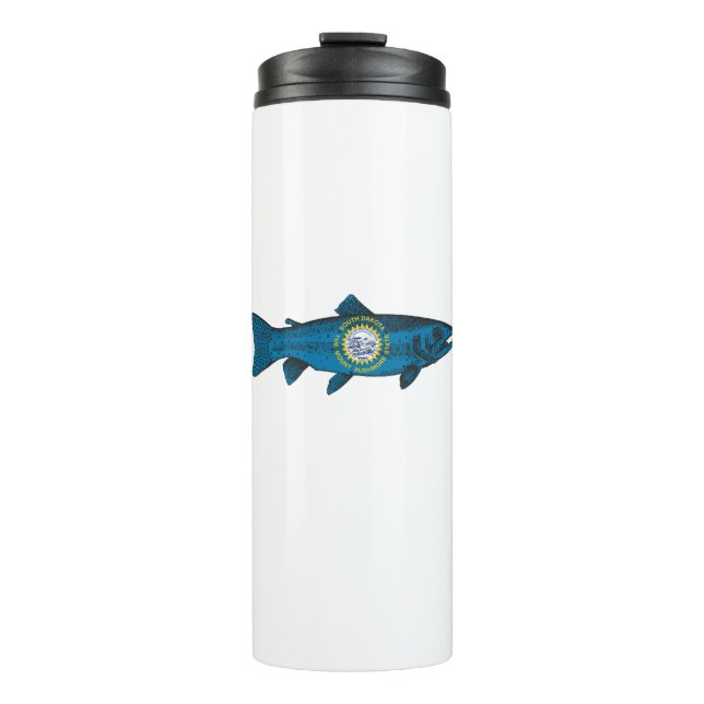 Fisch South Dakota Forelle Thermosbecher (Vorderseite)