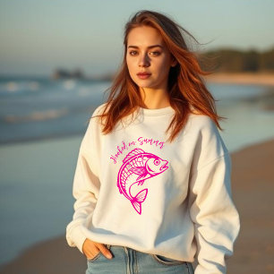 Fisch süß am Sommer-Rosa Sweatshirt