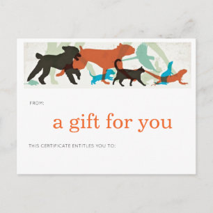 Fisch Swim Birds Fly Hunde Wandertiere Sitter Postkarte