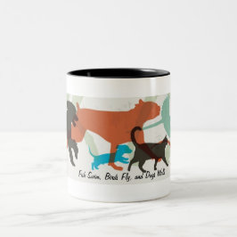 Fisch Swim Birds Fly Hunde Wandertiere Sitter Zweifarbige Tasse