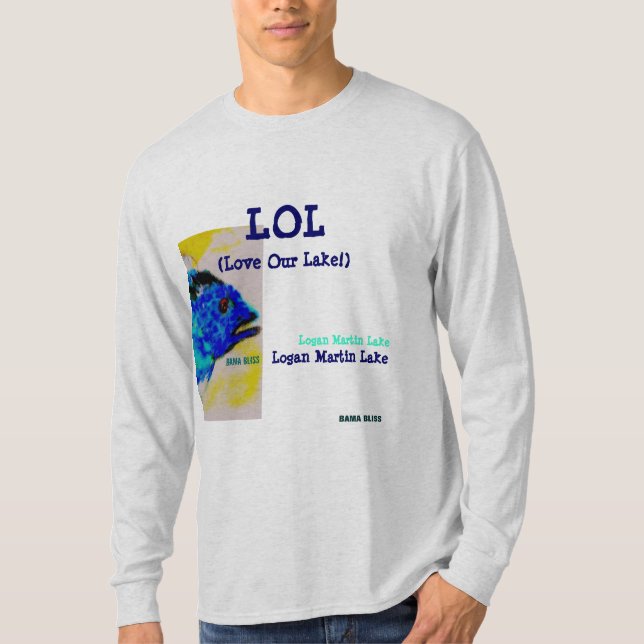 Fisch-T - Shirt "LOL Logan Martin See" Alabama (Vorderseite)