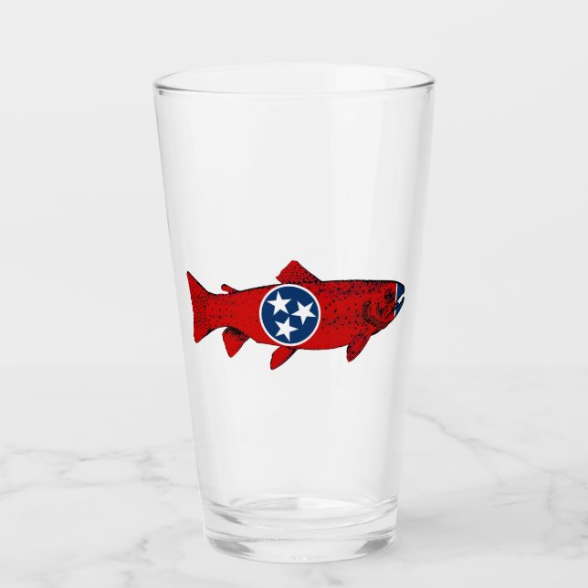 Fisch Tennessee Forelle Glas (Vorderseite)