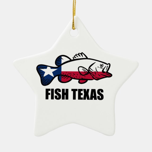 Fisch Texas Keramik Ornament (Vorne)