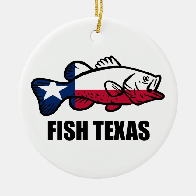 Fisch Texas Keramik Ornament (Vorne)