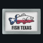 Fisch Texas Rechteckige Gürtelschnalle<br><div class="desc">Zeigen Sie ihnen Ihre Liebe zum Angeln im Lone Star Staat!</div>