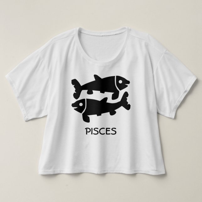 Fisch-Tierkreis T-Shirt (Design vorne)